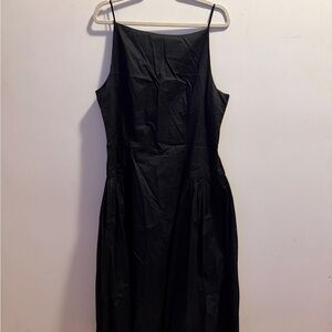 Black fit and flare dress